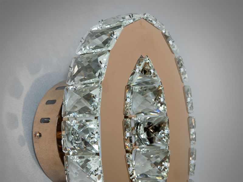 Чарівний настінний кришталевий LED світильник, 6W, хром 9604G фото