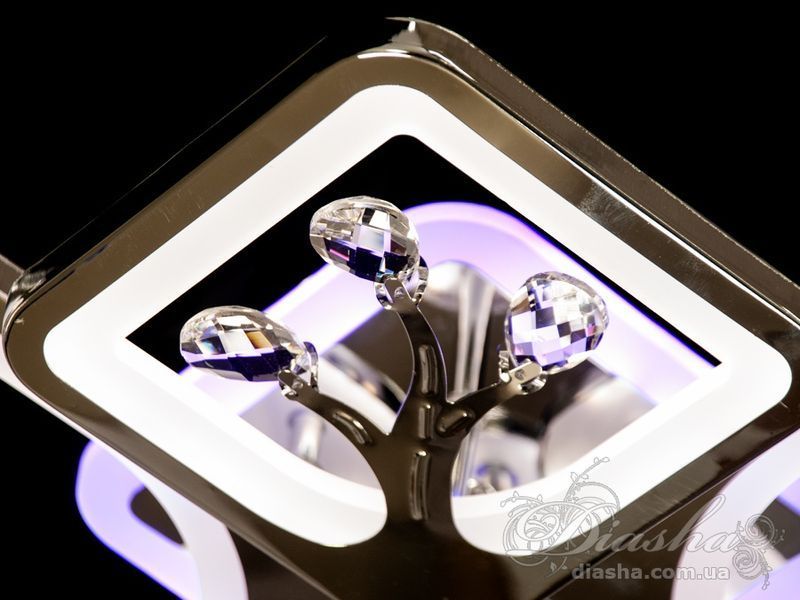 Стельова LED люстра Diasha золото 83W димер 8157/2+2HR LED 3color dimmer фото