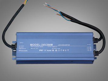 Блок живлення 24В, для підключення LED стрічки, 200Вт, 8.3А PPF-PW-IP68-24v-200w фото