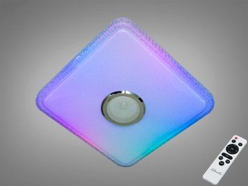 Смарт люстра LED квадрат біла 70 Вт RGB BT TUYA DB-8501C/400x400RGB+MP3+TUYA фото