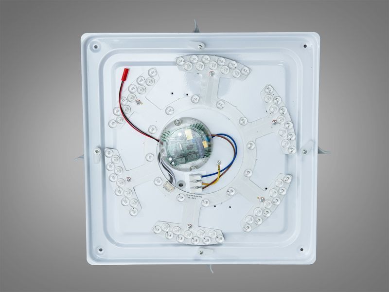 Смарт люстра LED квадрат біла 70 Вт RGB BT TUYA DB-8501C/400x400RGB+MP3+TUYA фото