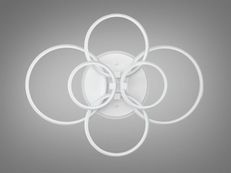 Стельова LED люстра біла 135Вт пульт димер 2526/6WH LED 3color dimmer фото