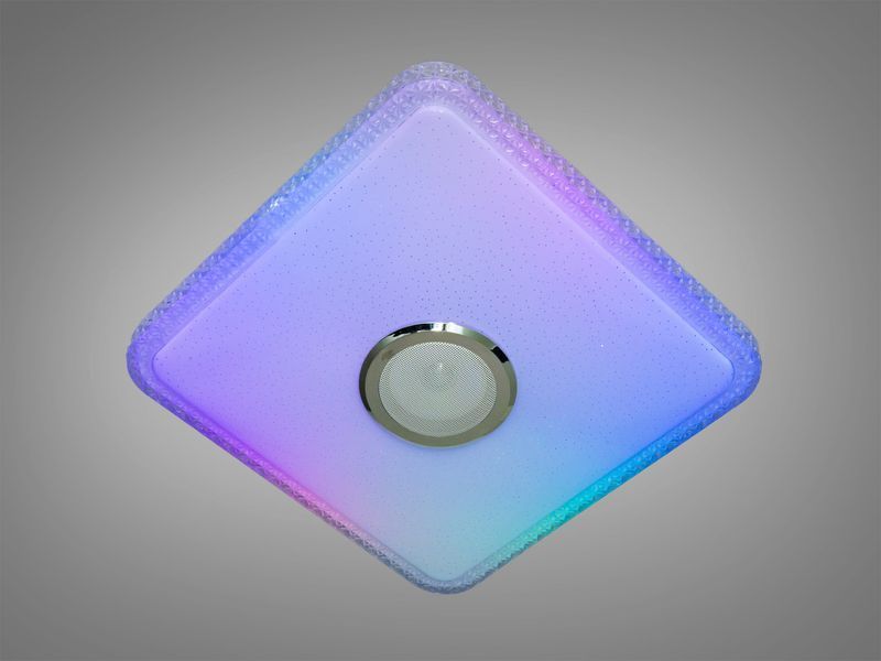Смарт люстра LED квадрат біла 70 Вт RGB BT TUYA DB-8501C/400x400RGB+MP3+TUYA фото