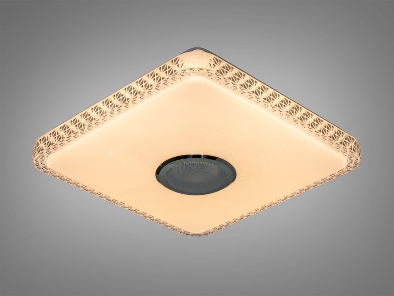 Смарт люстра LED квадрат біла 70 Вт RGB BT TUYA DB-8501C/400x400RGB+MP3+TUYA фото