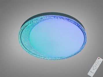 Стельова смарт LED люстра біла 80Вт RGB пульт DB-8308/500RGB фото