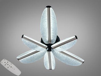 Стельова LED люстра шампань 65W з пультом D12069 фото