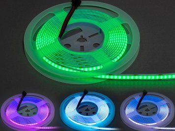 Світлодіодна СОВ стрічка 12В, 840 діодів на метр, 10мм, RGB P12-COB-840-RGB-20-10 фото