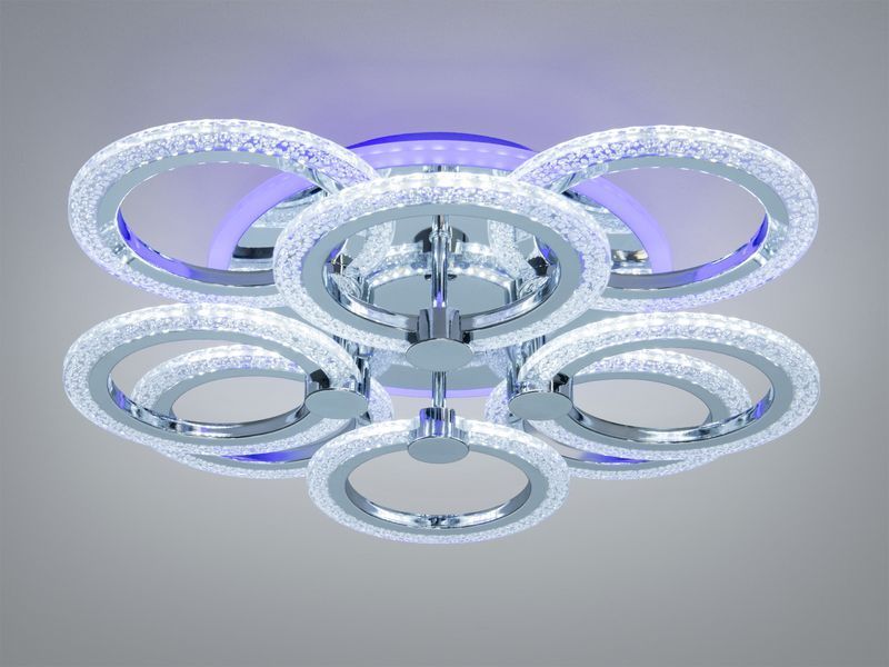 Світлодіодна люстра A8180/4+4HR LED 3color dimmer фото