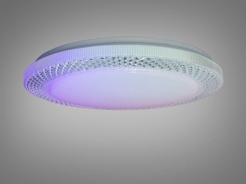Стельова смарт люстра RGB біла 80 Вт пульт DB-8307/500RGB фото
