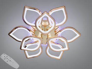 Стельова люстра з диммером і LED підсвічуванням, колір хром, 165W 8073/6+3G LED 3color dimmer фото