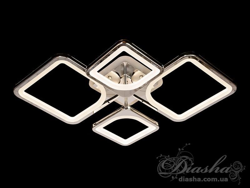 Стельова LED люстра Diasha 8060 золото 100Вт пульт 8060/2+2HR LED 3color dimmer фото