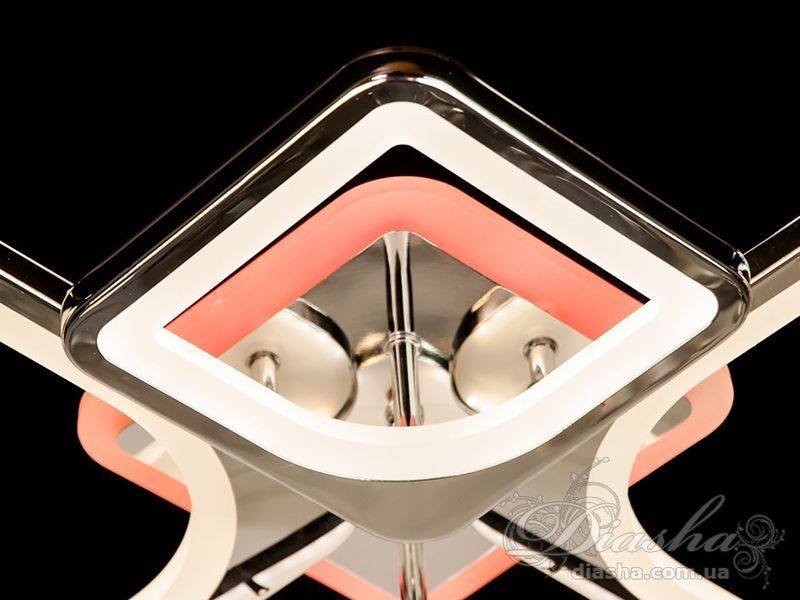 Стельова LED люстра Diasha 8060 золото 100Вт пульт 8060/2+2HR LED 3color dimmer фото