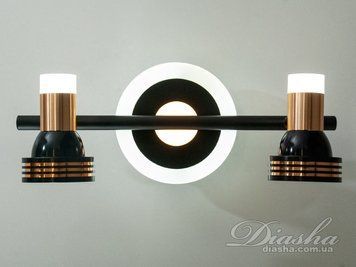 Настінна LED підсвітка Diasha чорний золото 13W 5879/2 фото
