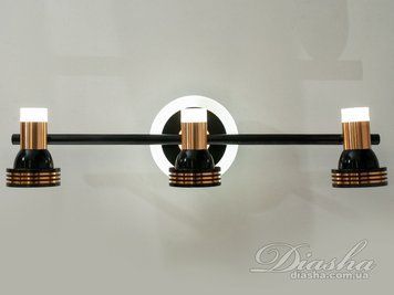 LED підсвітка для дзеркала 16W чорн біло золото 5879/3 фото
