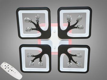 Люстра LED Diasha коричнева 85Вт пульт димер S8157/4BK LED 3color dimmer фото