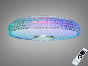 Люстра стельова смарт Diasha біла 70 Вт RGB BT DB-8304/400RGB+MP3+TUYA фото