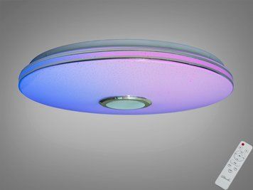 Стельова смарт люстра LED біла RGB динамік 80 Вт DB-8310/500RGB+MP3 фото