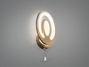Настінне LED бра золото 17W 3 режими шнурок 2528/1G фото