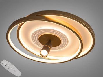 Люстра LED Diasha білий-золото 66Вт пульт 11м&sup2; 5532WH+G dimmer фото