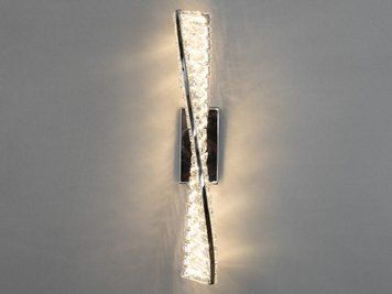 Унікальний настінний кришталевий LED світильник, 15W, золото 531/1B-500CH фото