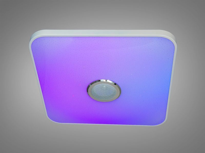Смарт LED люстра біла RGB MP3 80Вт 500&times;500 DB-8501B/500x500RGB+MP3 фото