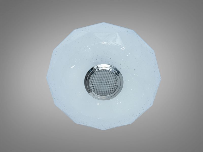 Стельова люстра смарт DB-8303 біла 45 Вт RGB Bluetooth колонка TUYA пульт DB-8303/300RGB+MP3+TUYA фото