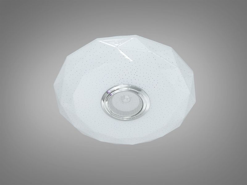 Стельова люстра смарт DB-8303 біла 45 Вт RGB Bluetooth колонка TUYA пульт DB-8303/300RGB+MP3+TUYA фото