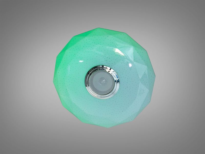 Стельова люстра смарт DB-8303 біла 45 Вт RGB Bluetooth колонка TUYA пульт DB-8303/300RGB+MP3+TUYA фото