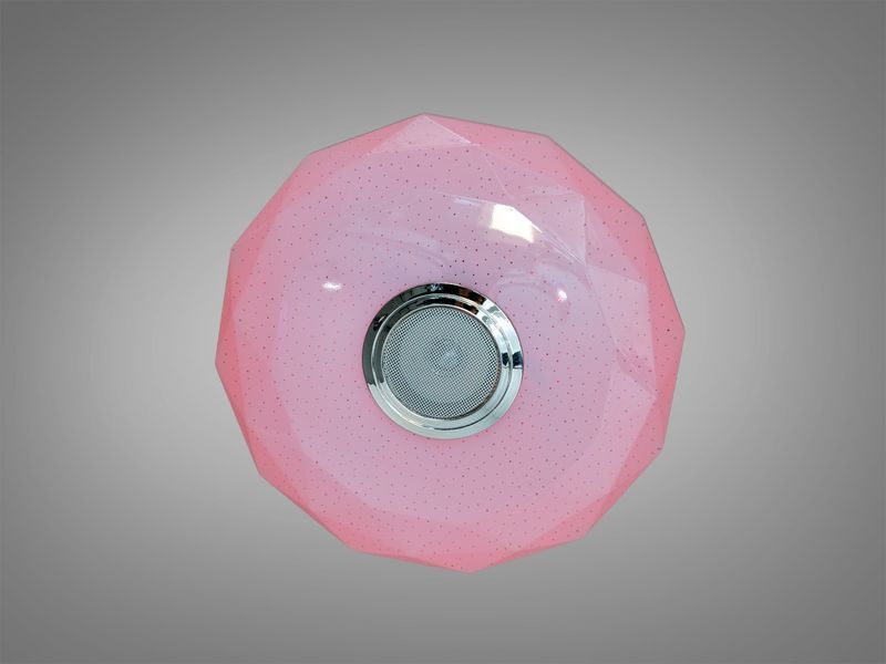 Стельова LED смарт люстра біла 45 Вт RGB Bluetooth колонка DB-8303/300RGB+MP3 фото