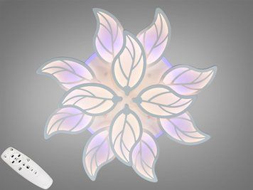 LED люстра стельова 180Вт пульт 3 кольори чорна 8028/8+4WH LED 3color dimmer фото