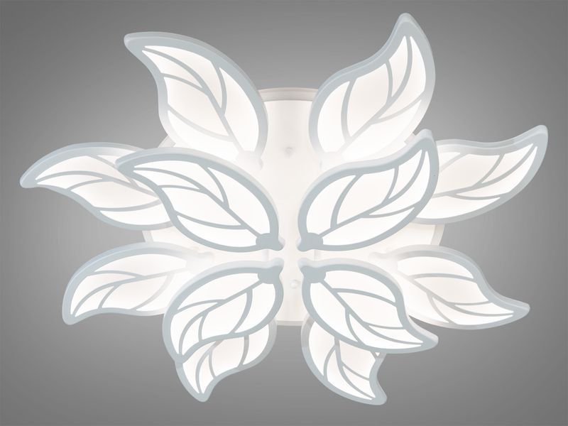 LED люстра стельова 180Вт пульт 3 кольори чорна 8028/8+4WH LED 3color dimmer фото