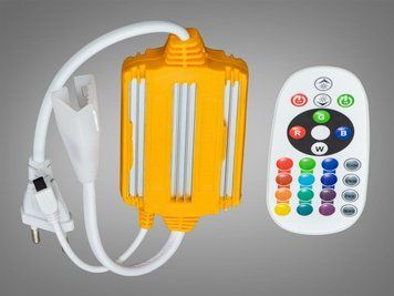 Конектор-контролер з ДУ для стрічки 220V, RGB PC220-RGB-plug фото