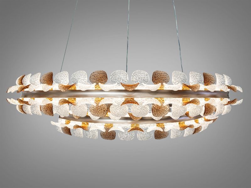 Люстра LED підвісна з пультом чорна 130 Вт 22 м&sup2; MD2511/800CG фото