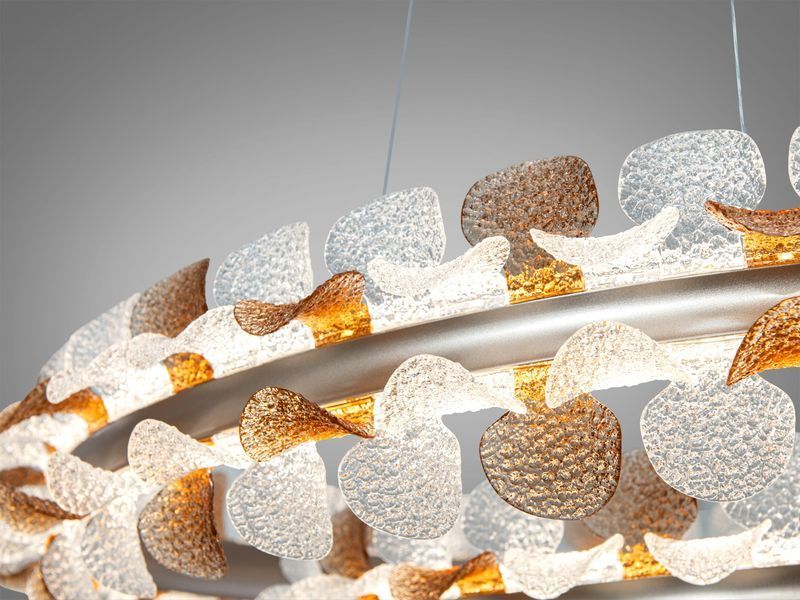 Люстра LED підвісна з пультом чорна 130 Вт 22 м&sup2; MD2511/800CG фото