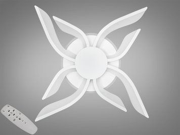 Стельова люстра Diasha біла LED димування 67Вт 2481/4+4WH LED 3color dimmer фото